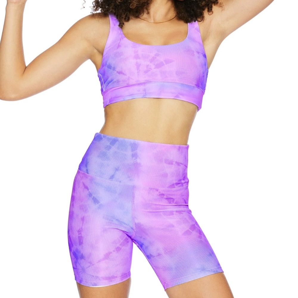 Beach Riot Tie Dye Lavender Pastel Bike Shorts Small